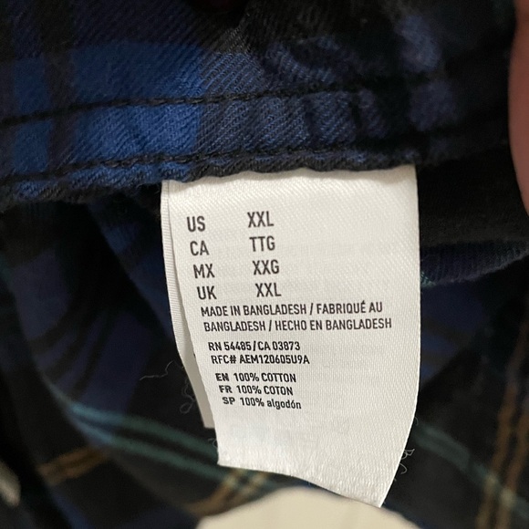 American Eagle Seriously Soft Classic Fit Button-Down Hooded sweatshirt 2XL XXL - Picture 4 of 5